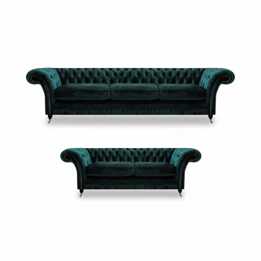 Complete furniture living room sofas 3+2 sofa set couches Chesterfield