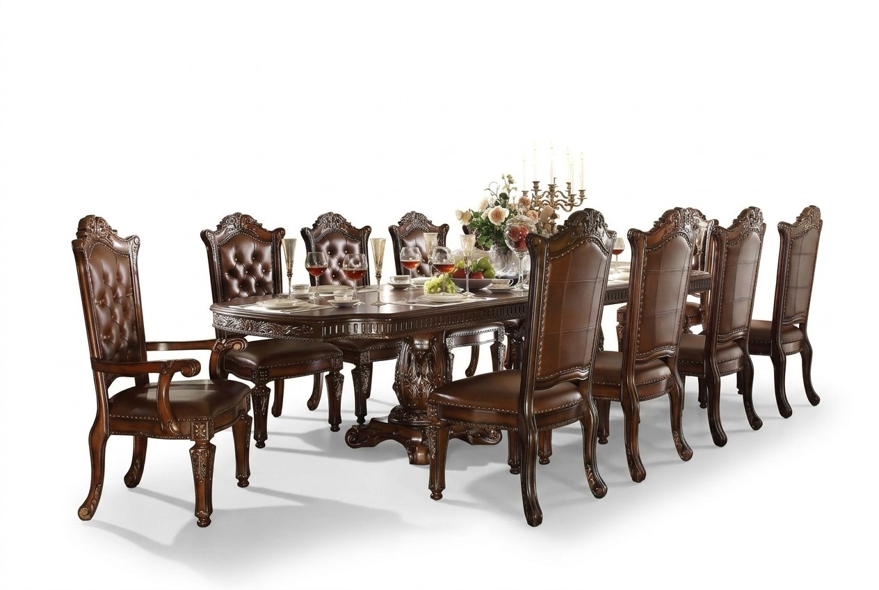 Complete Set Dining Table 10 Chairs Dining Set Dining Group Wood Table Tables 11pcs