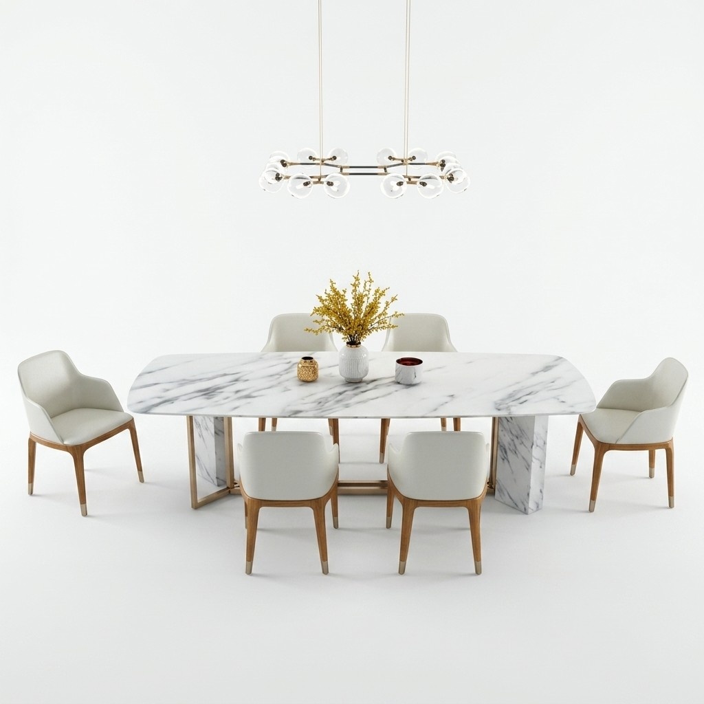 Complete set dining table + 6 chairs dining set dining group wood table tables 7tlg