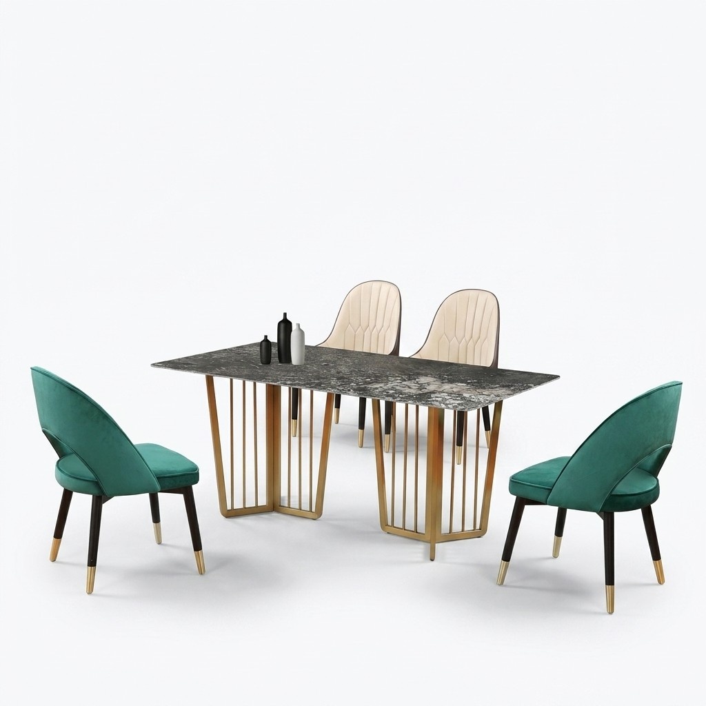 Complete set dining table 4 chairs dining room dining group table furniture 5 pieces.