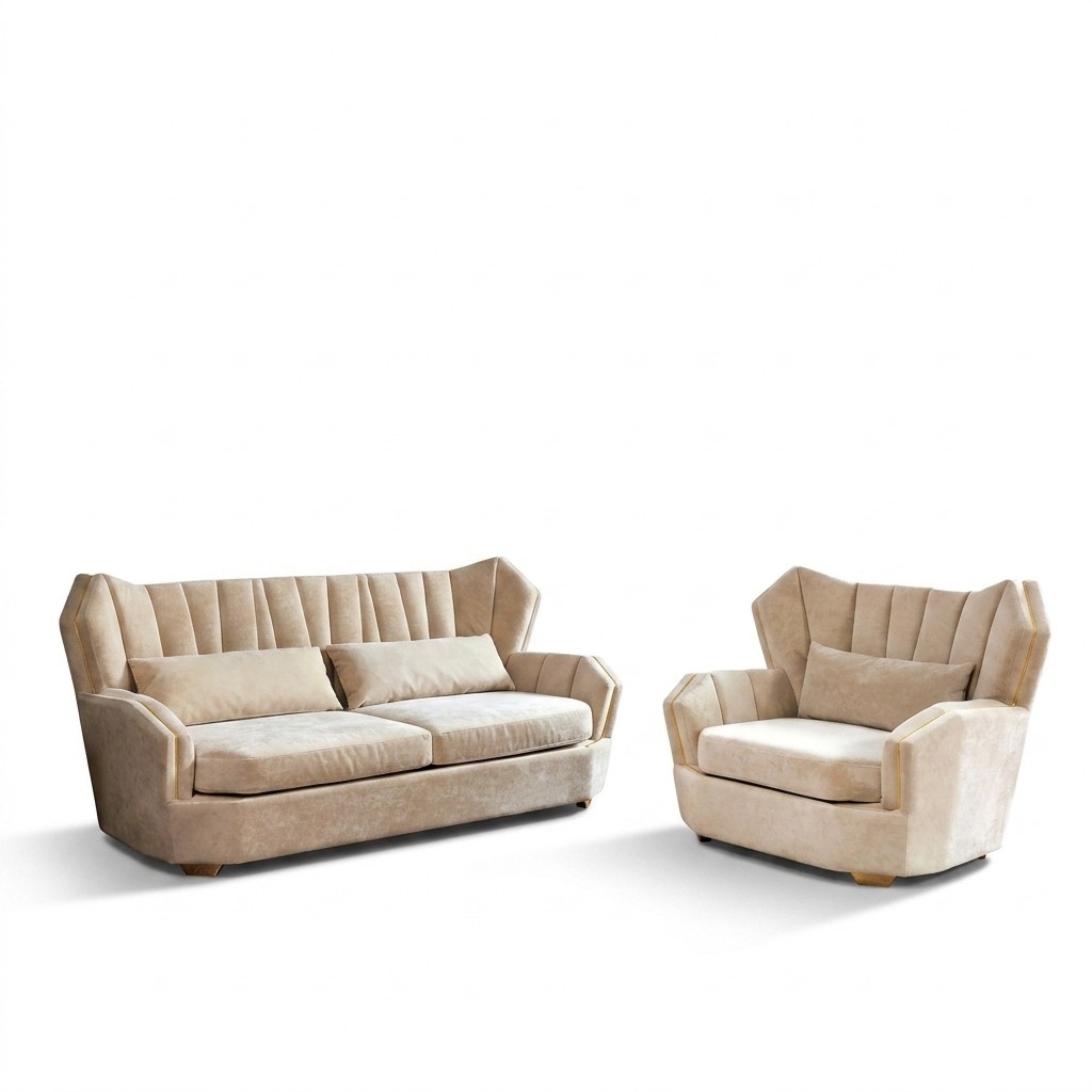 Complete sofa set 3 + 1 seater designer set living area new