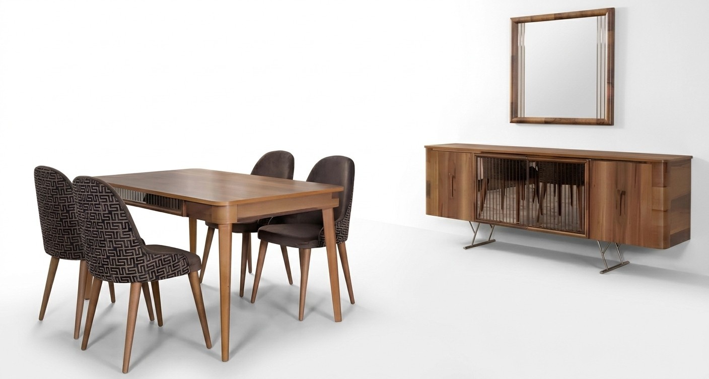 Complete sets dining room set dining table 6x chair set table group 7 pieces. sets