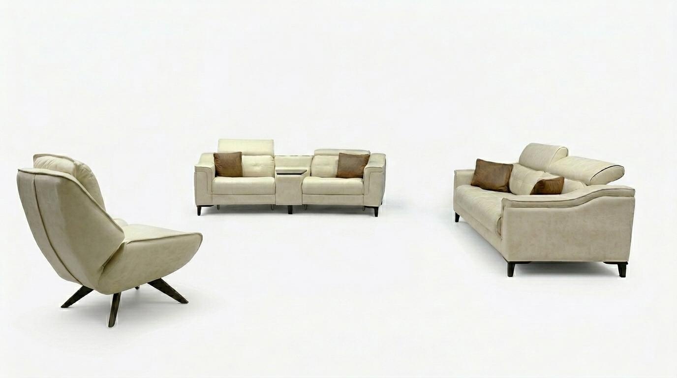 Complete sofa set designer 3-seater two-seater luxurious armchair