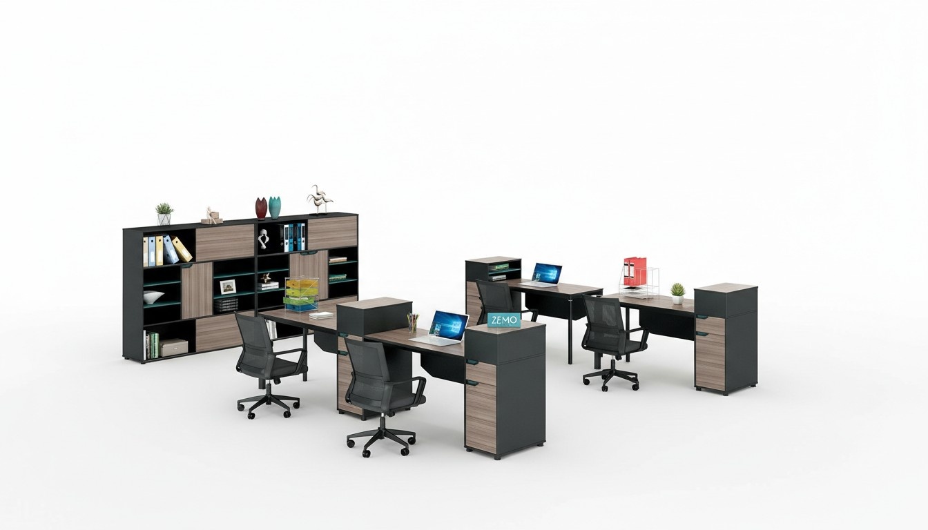 Computer desk desk tables office table work table office table wood shelf