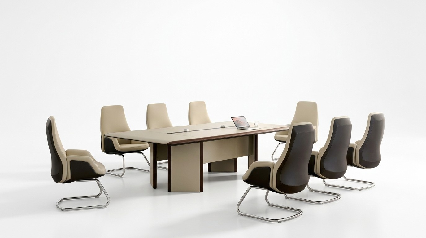 Conference table 6 armchairs chair table meeting office furniture 7 pieces. Set set