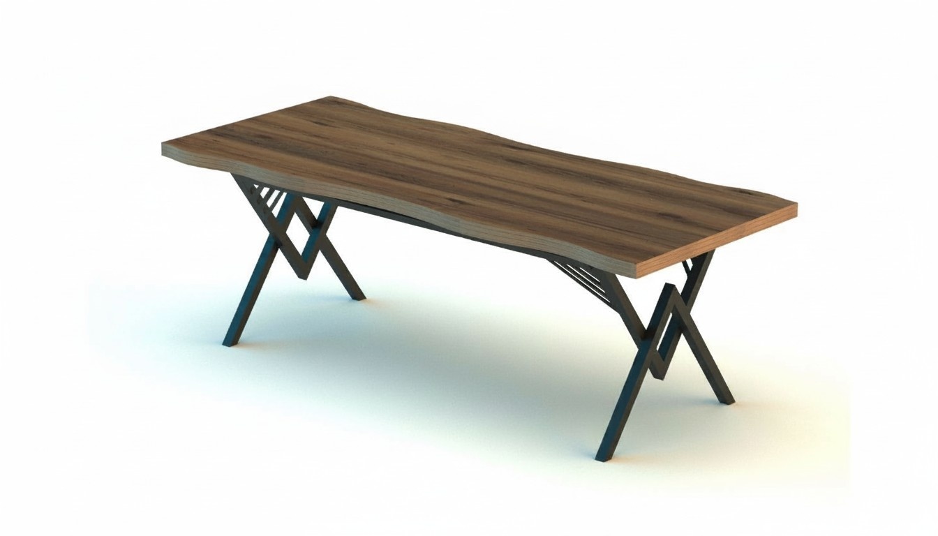 Conference Table Naturally Modern Stainless Steel Office Rectangular