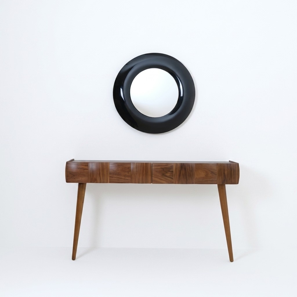 Console Chest of drawers Modern wooden console table with mirror Luxury living room