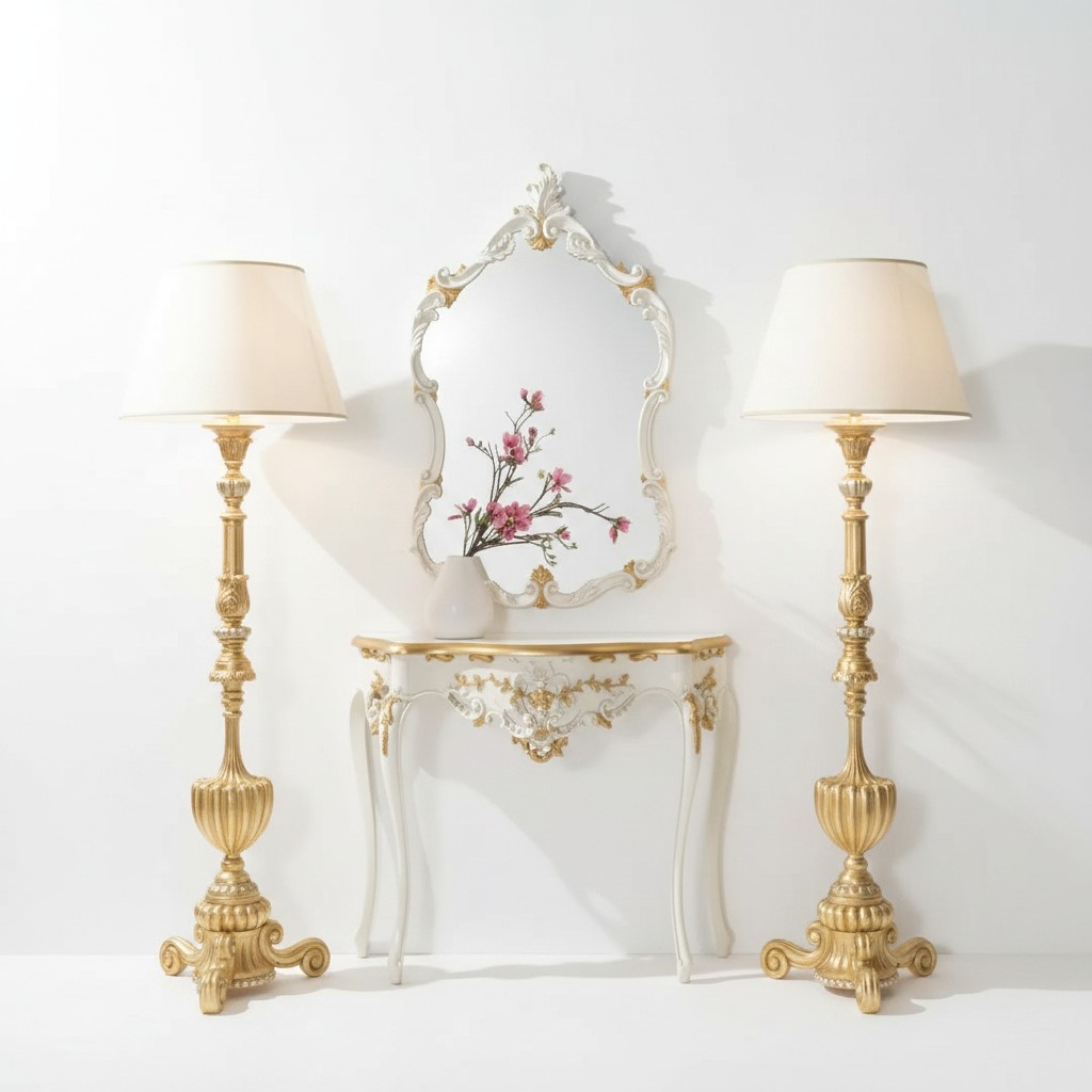 Console Classic Console Console Table With Mirror Living Room
