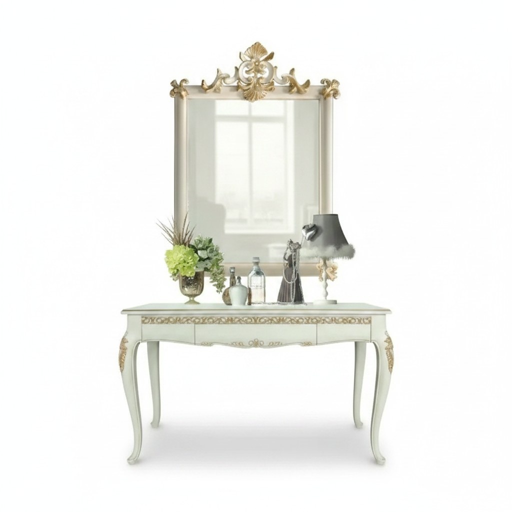 Console table console makeup table consoles mirror 2pcs set furniture
