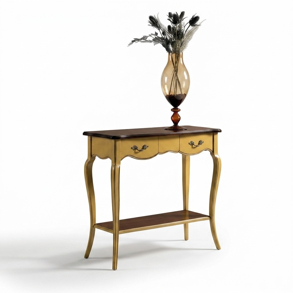Console Table Console Wooden Table Hallway Wall Table Furniture Yellow Wood