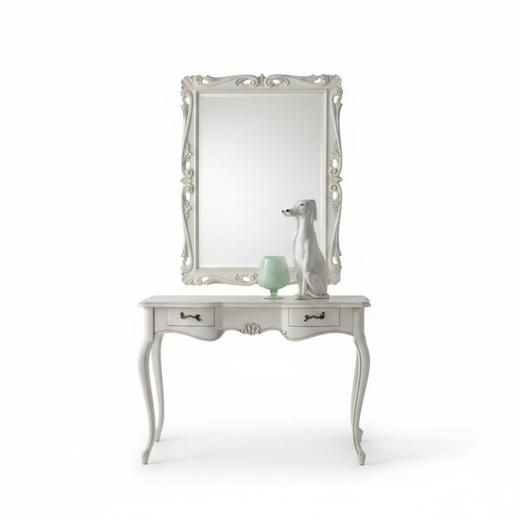Console Table Mirror Set Wood Italian Furniture Classic Style