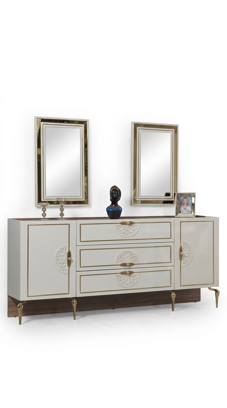 Console table mirror sideboard xxl console dresser sideboards 3tlg