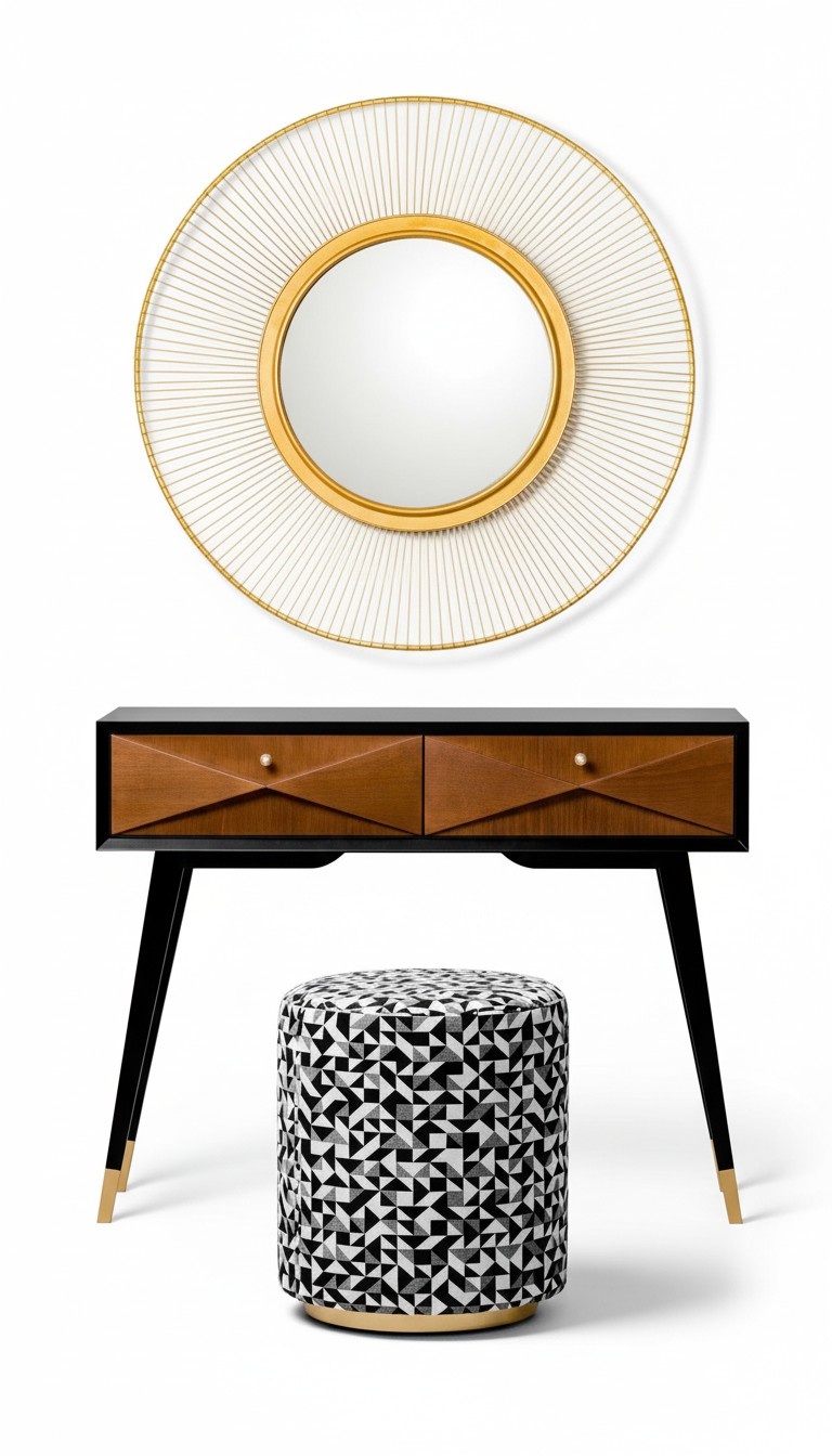 Console table Console chest of drawers Storage table Modern Brown