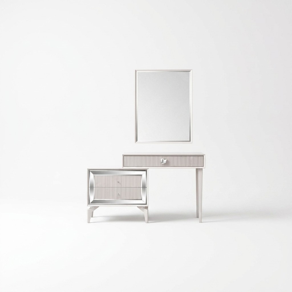 Dressing Table Dressing Table Dressing Table Chest of Drawers Mirror Set 2pcs White