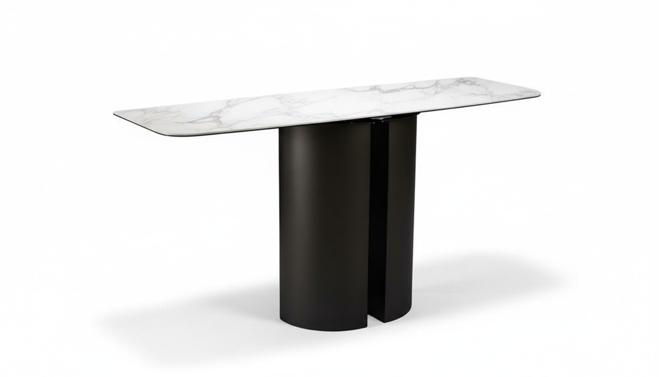 Console Table White Wood Modern Furniture Black Table Style Design Console