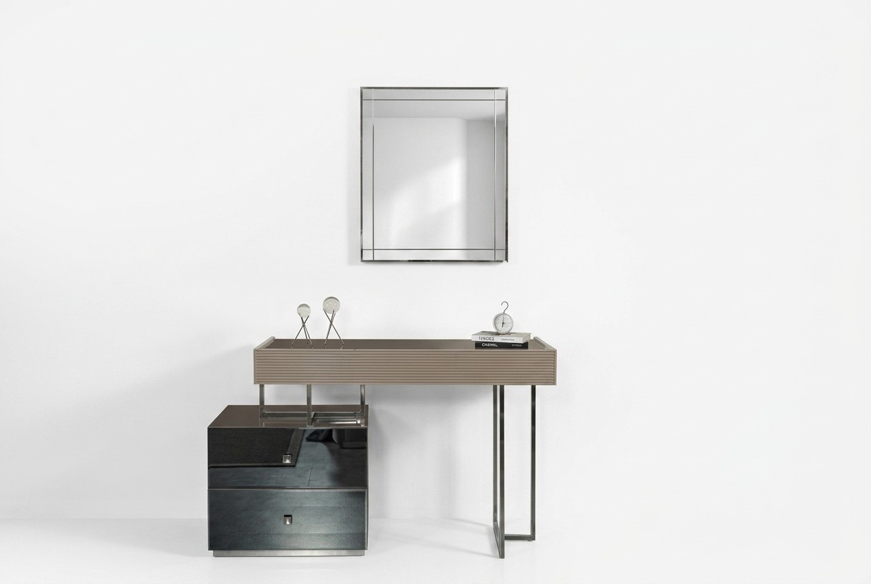 Console table with mirror Dressing table Dressing table Modern Grey