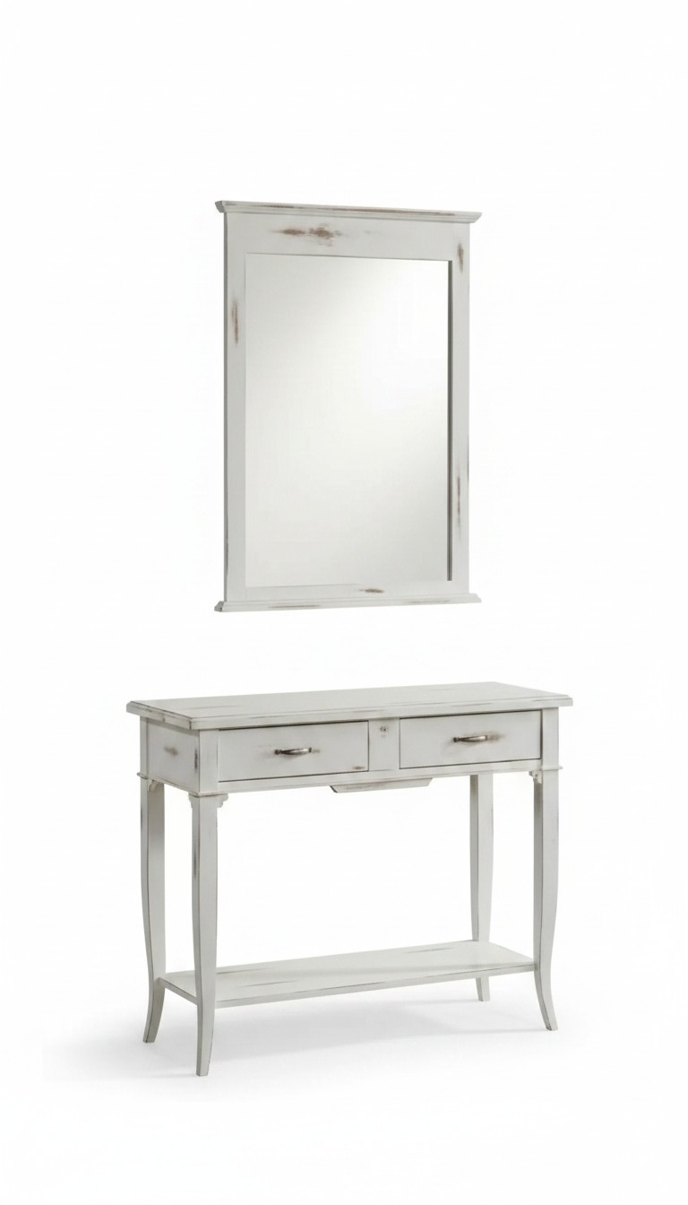 Consoles table with mirror luxury set console 2pcs Italian furniture