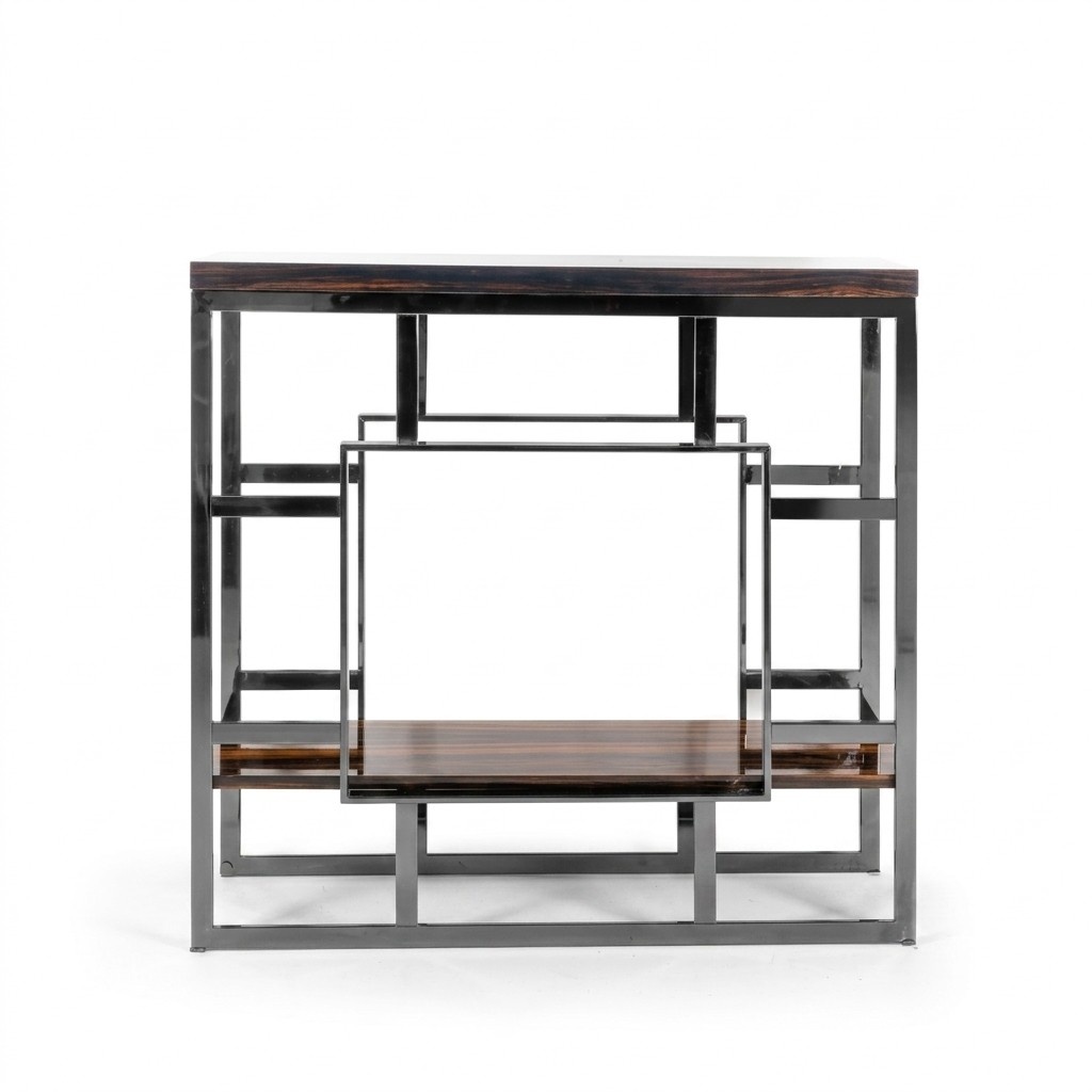 Console table wood table stainless steel console luxury living room design
