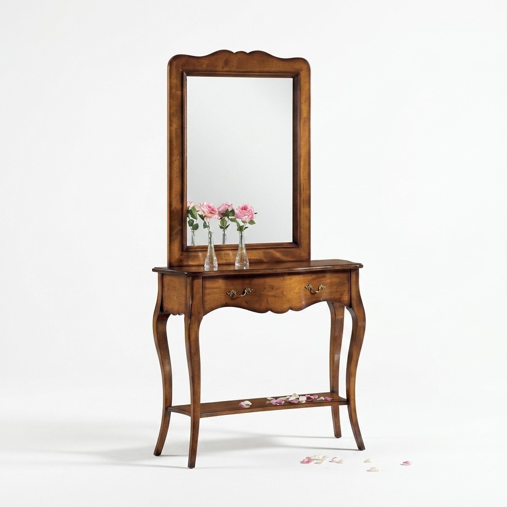 Consoles dressing table cosmetic table mirror sideboard 2pcs set