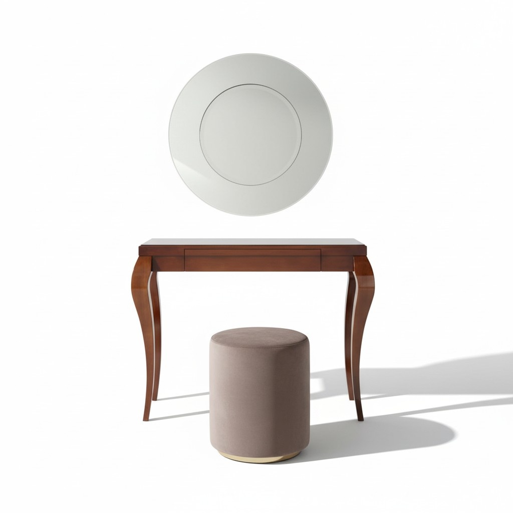 Console Table Stool Dressing Table Sideboard Brown Tables 2 Pieces set