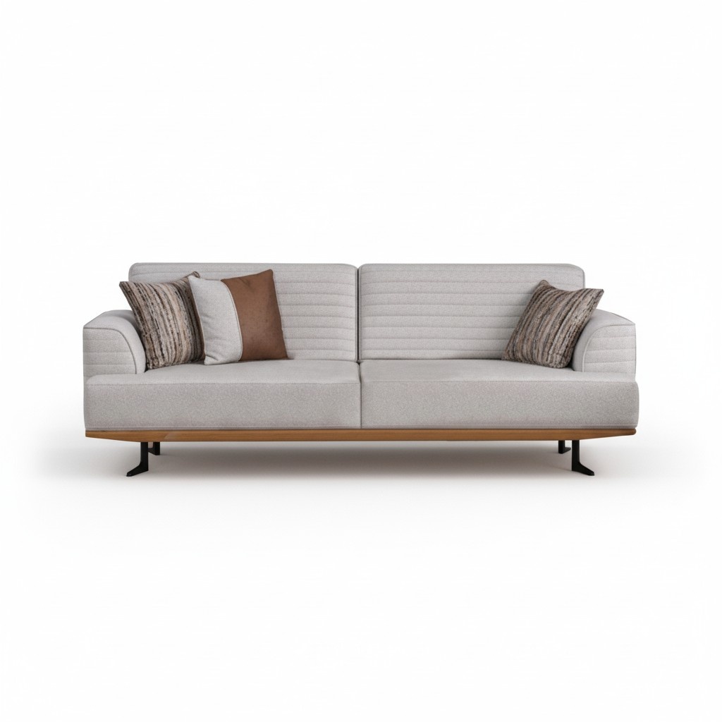 Contemporary luxury sofa with grey upholstery for the living room