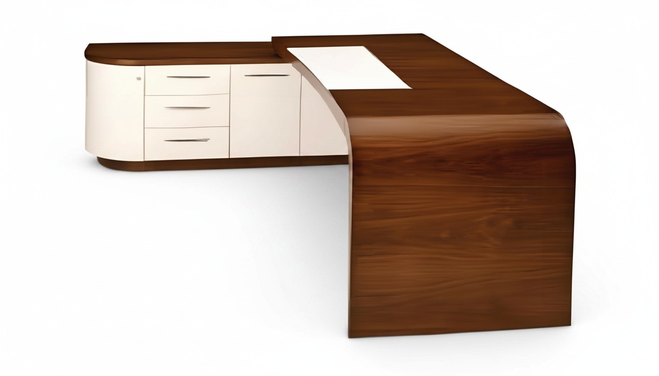 Corner desk brown home office desk large executive desk furniture