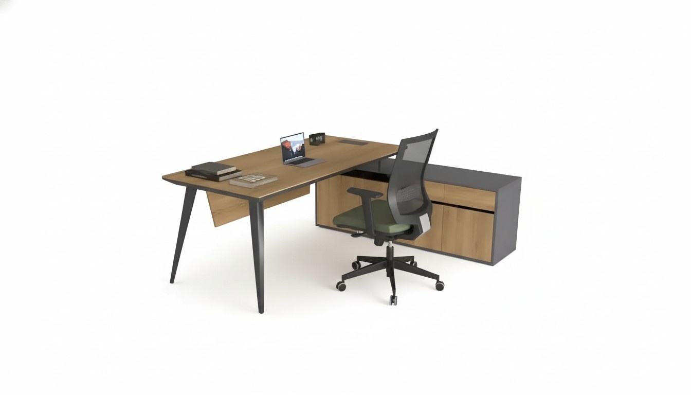 Corner desk office table brown large executive desks desk furniture