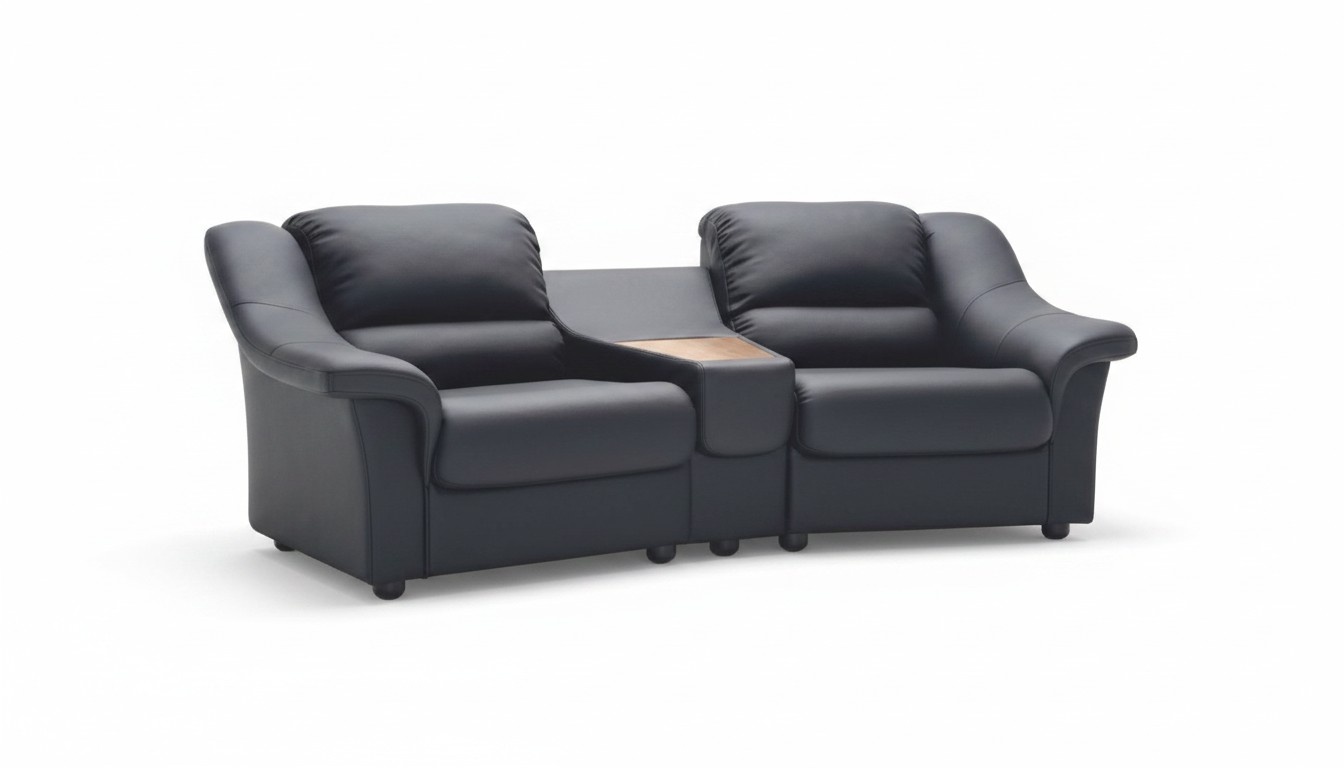 Corner sofa, 2-seater leather, luxury design, office furniture, couch, furniture