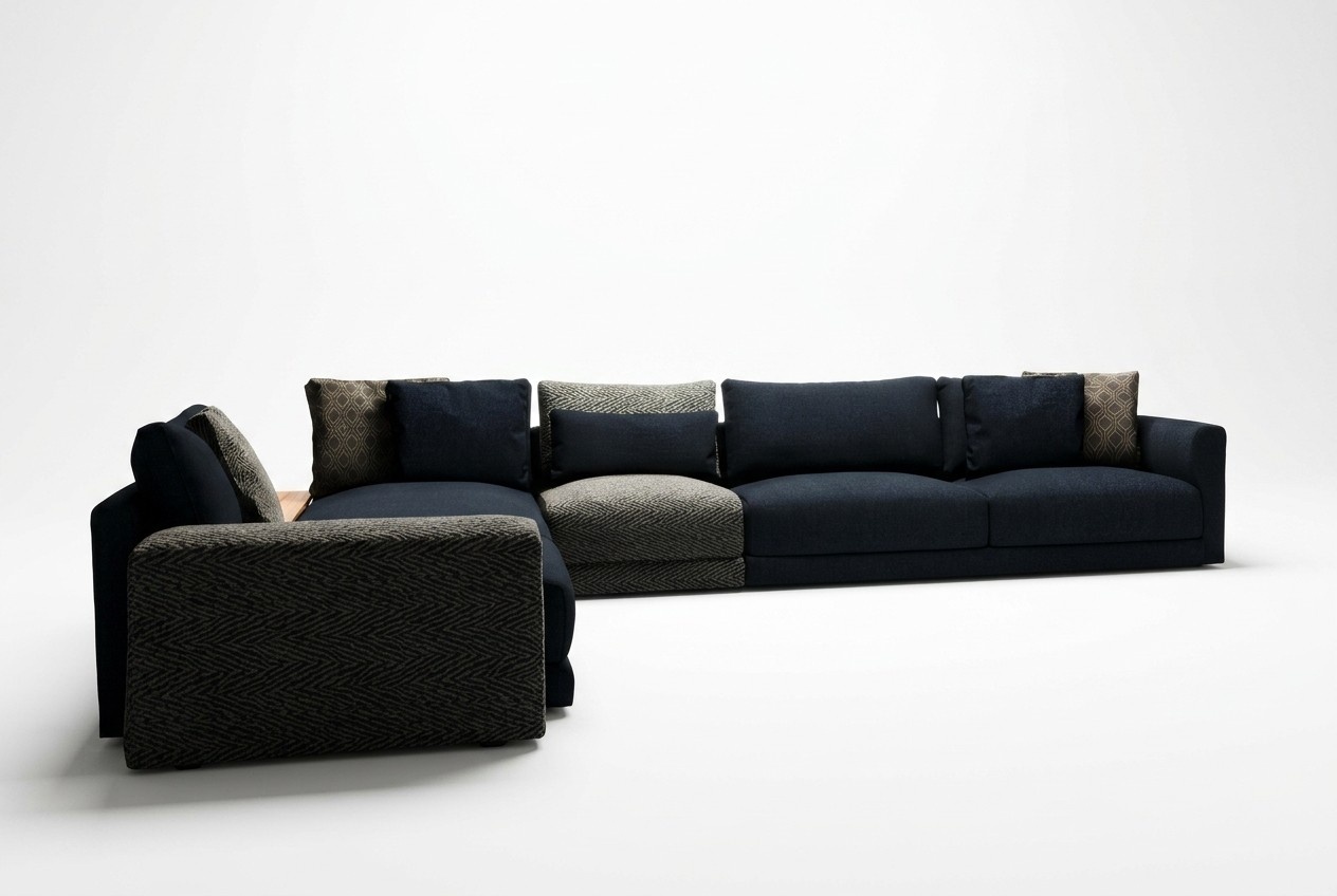 Corner sofa in stylish design Cozy comfort in your living room