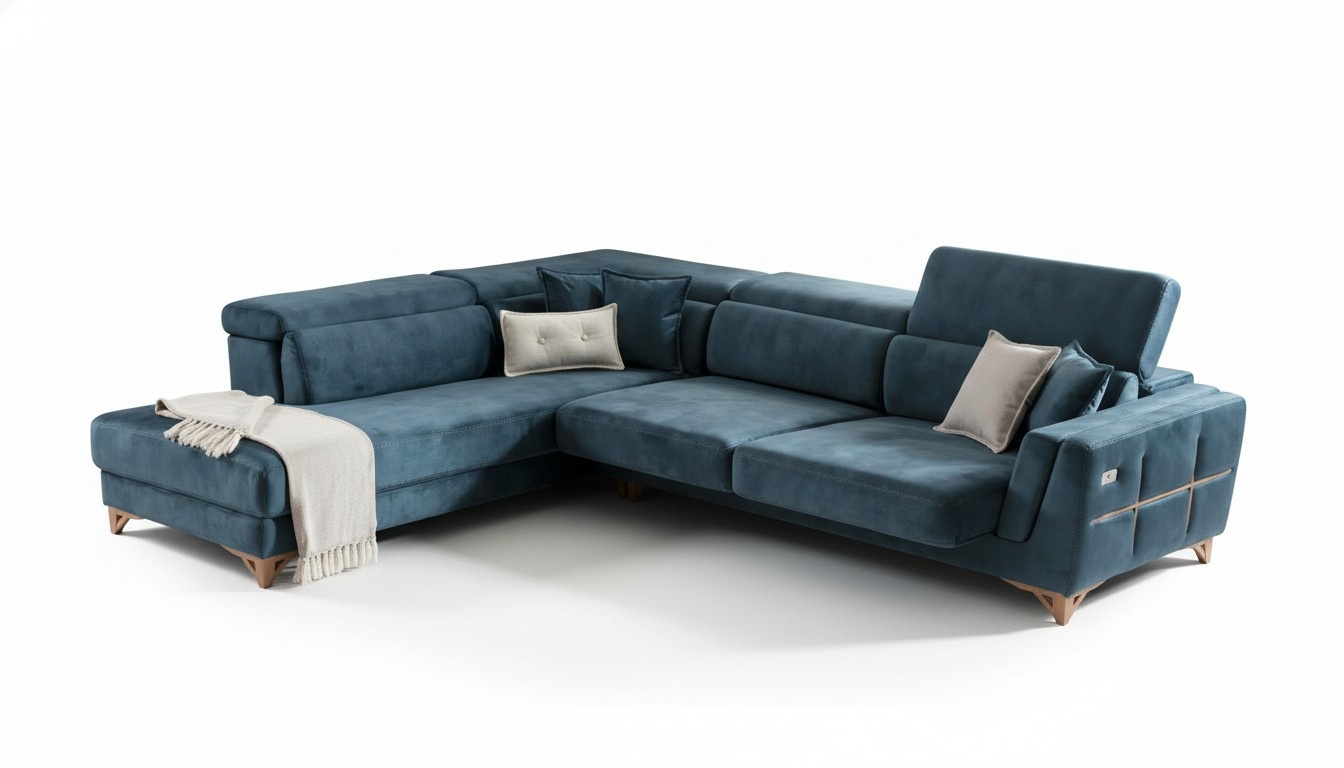 Corner sofa L-shape leather sofa couch living landscape set modern sofas