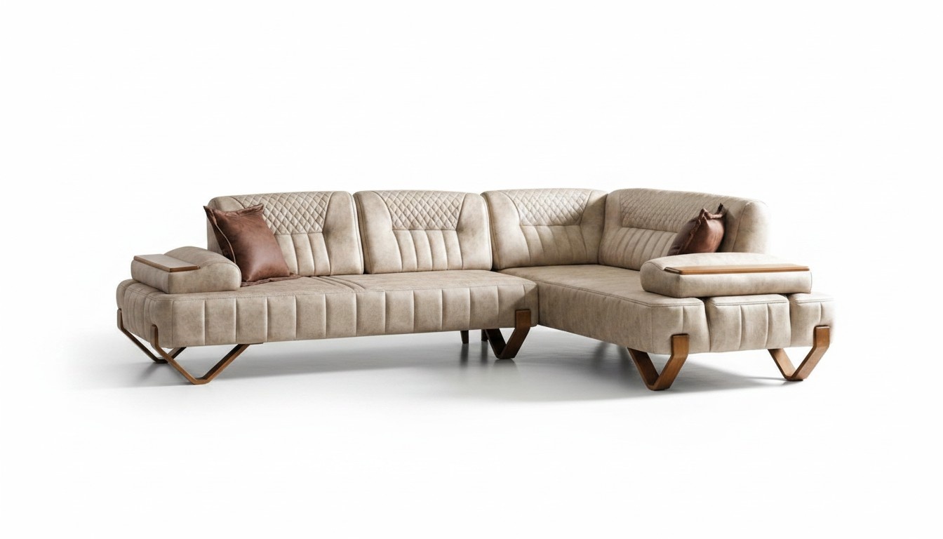 Corner Sofa Living Landscape Color Beige L Shape Sofa Living Room