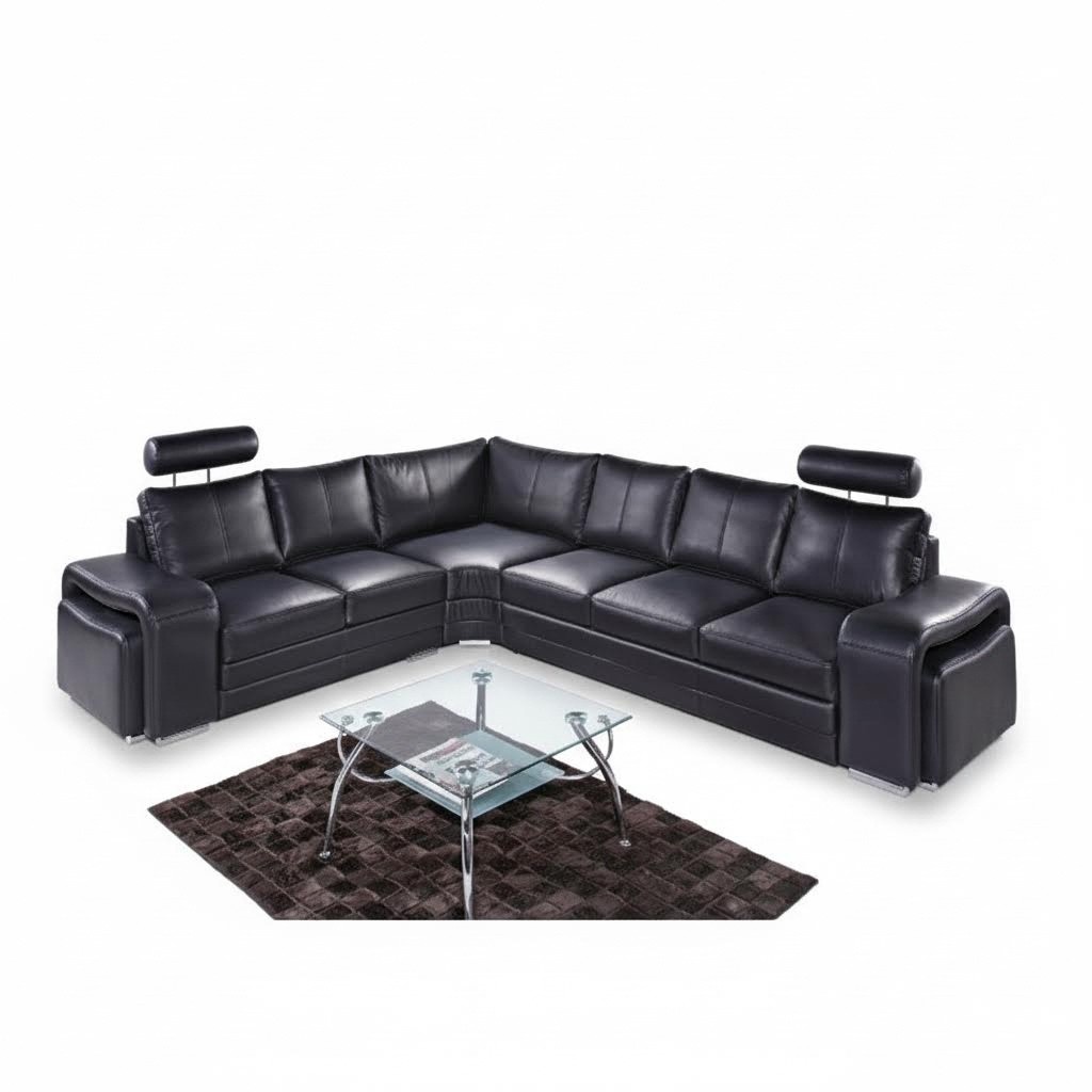 Corner sofa living area upholstered corner sofa couch seat set modern leather L-shape