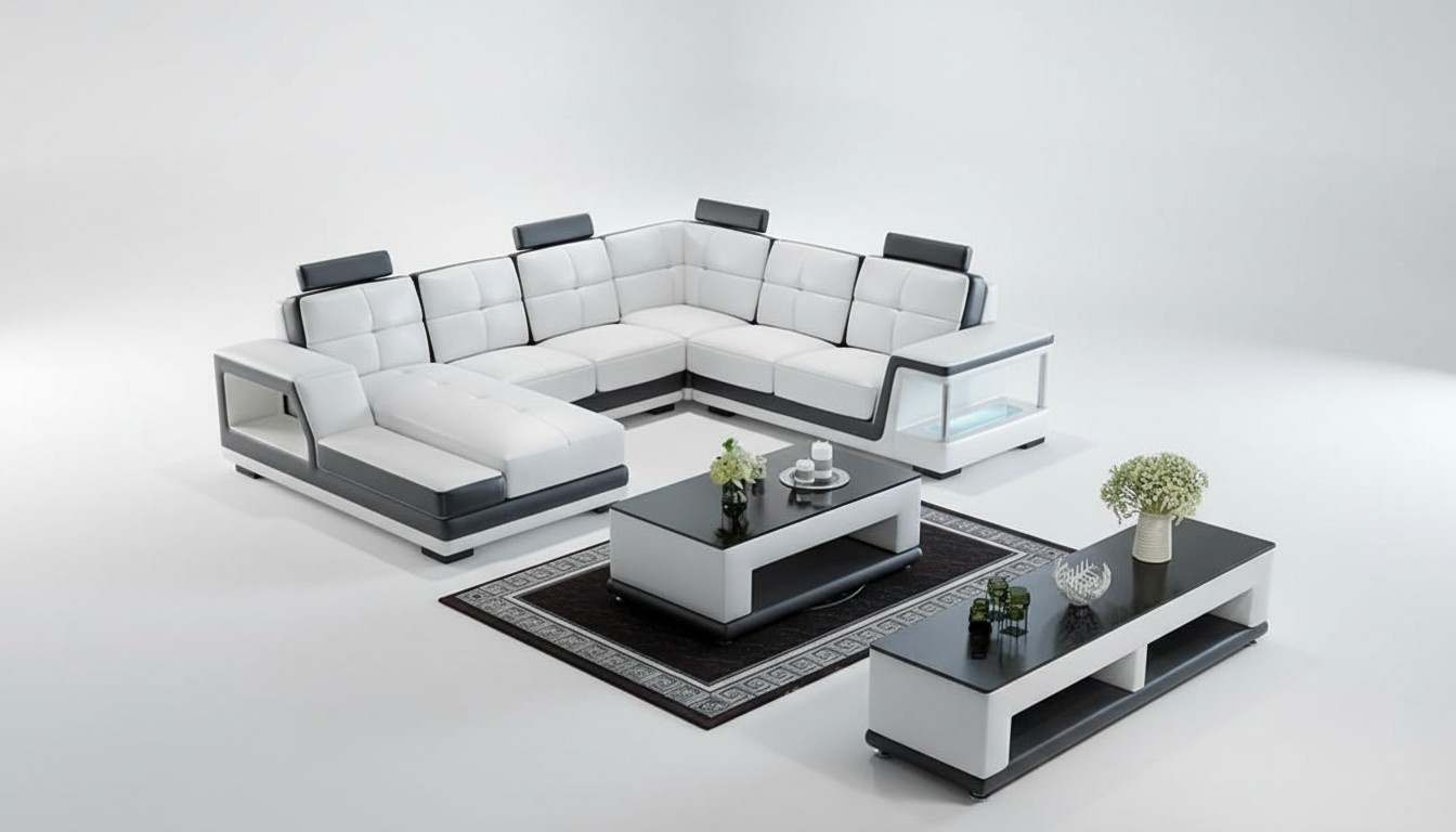 U-shaped Corner Sofa Living room sofa Leather sofa Modern New