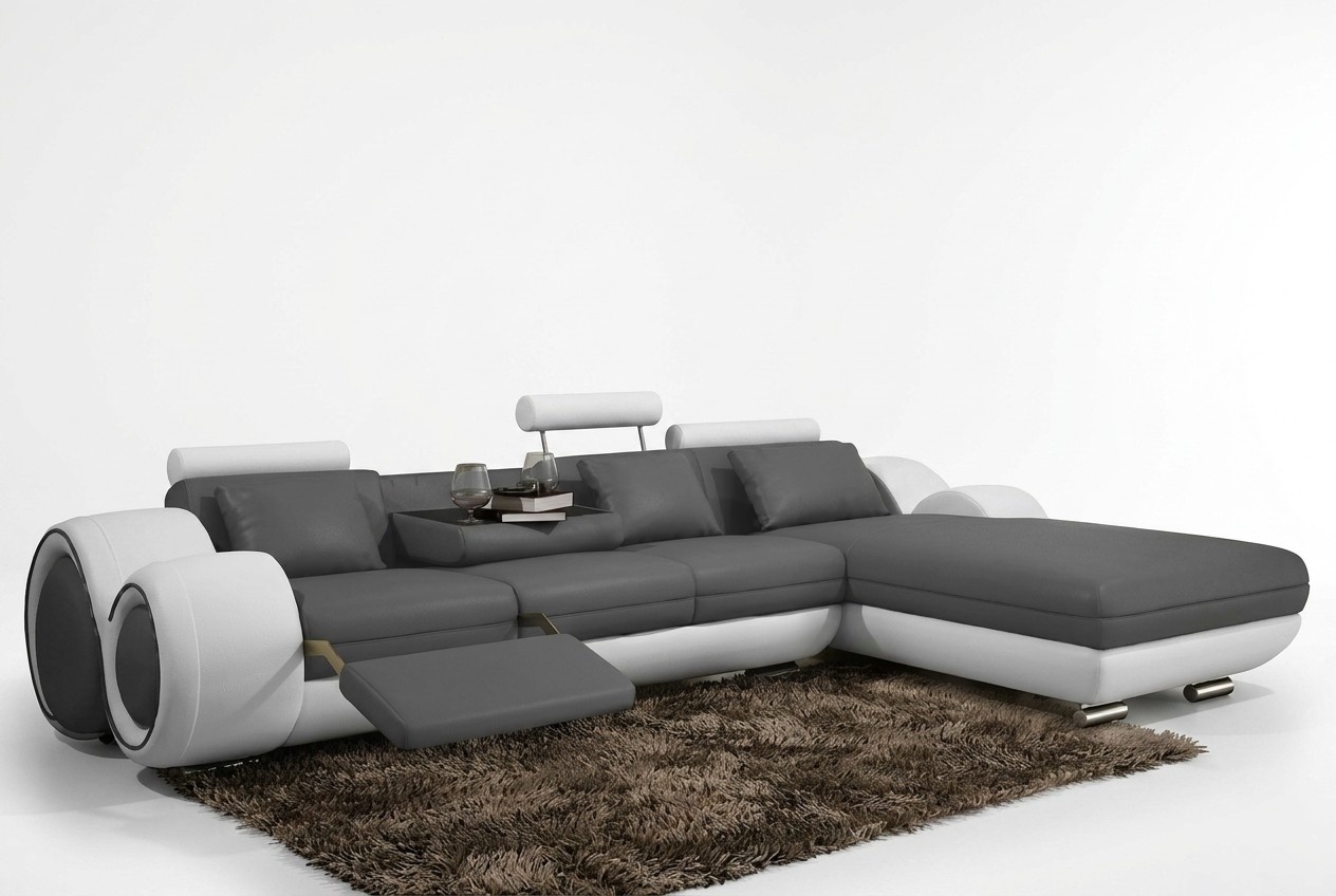 Corner sofa USB living area couch leather sofa sofa set custom-made