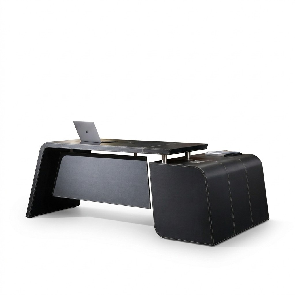 Corner table, desk, filing cabinet, armchair, office furniture set, complete