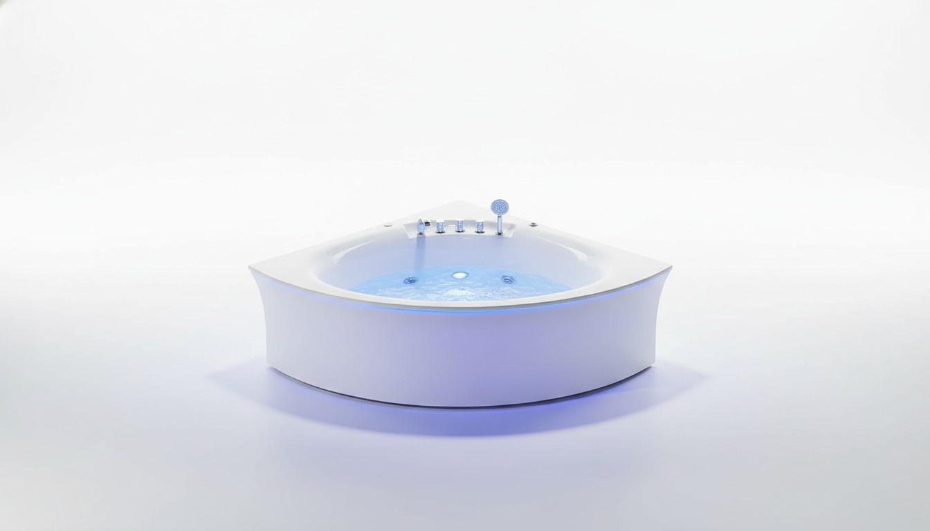 Corner bath tub Corner bath tub Whirlpool Ergonomic Waterfall LED