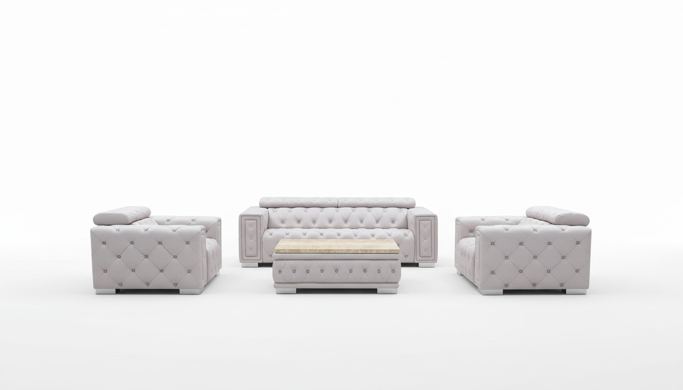 Couch set upholstery leather design Chesterfield sofa set 3 + 2 seater new