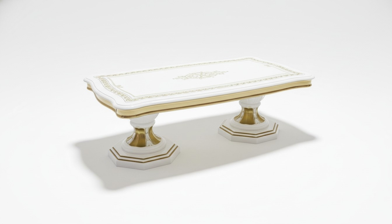 Rococo style living/dining room side rectangular gloss coffee table 130x70cm size,italian furniture