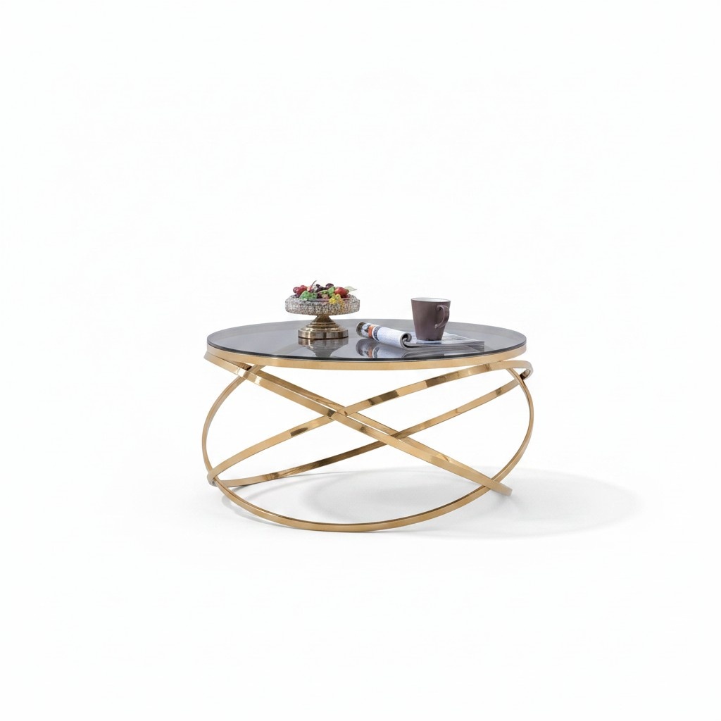Coffee Table Round Tables Round Sofa Metal Glass Side Table Designer Living Room