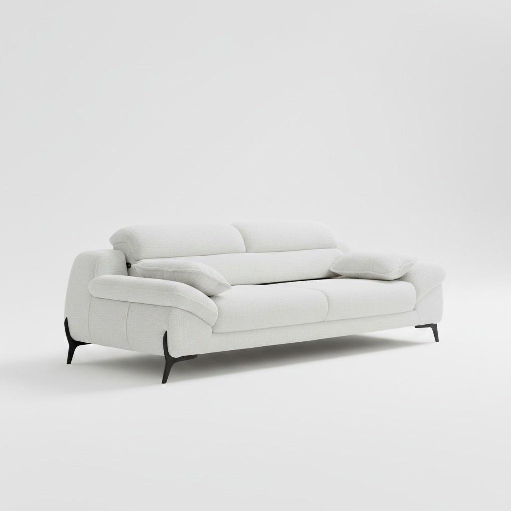 Couch three-seater sofa 3-seater upholstered sofa white modern
