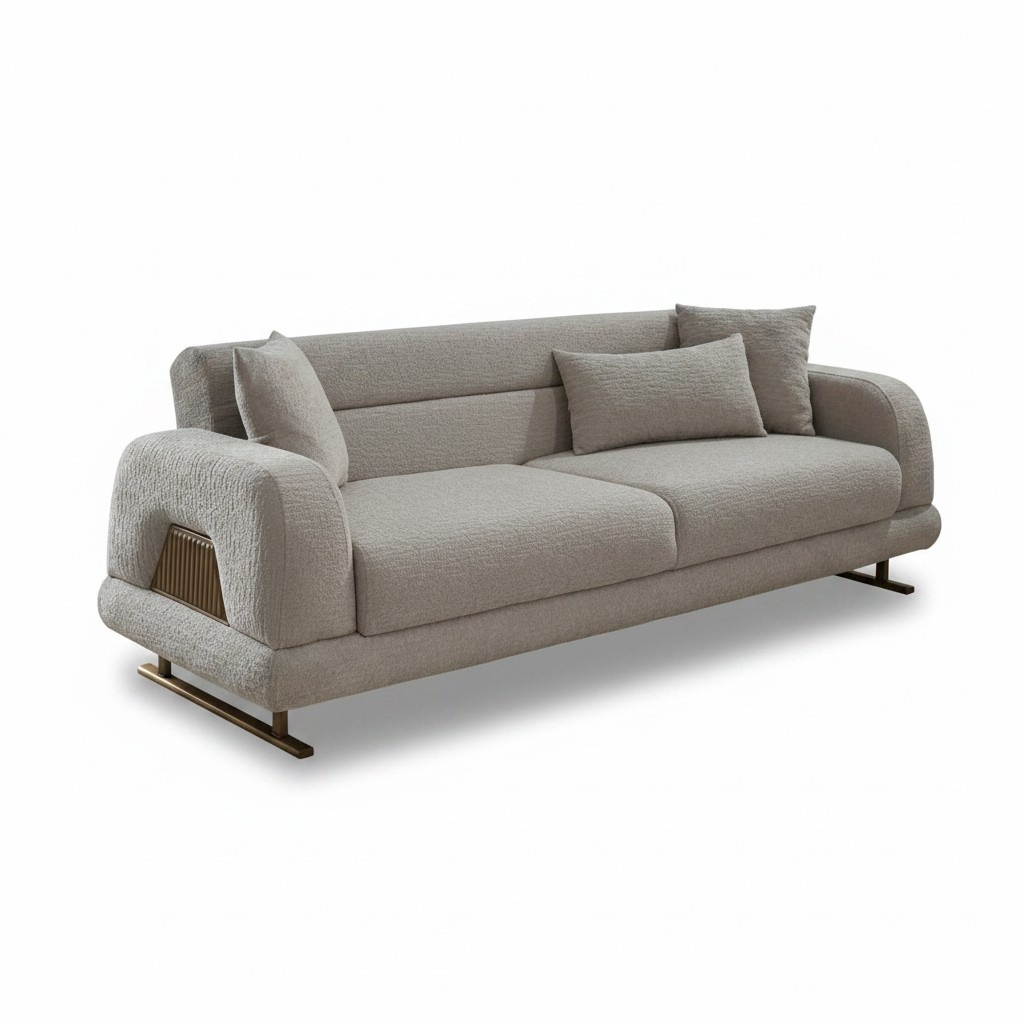 Couch three-seater sofa lounge luxury 3-seater design couches upholstered sofas beige