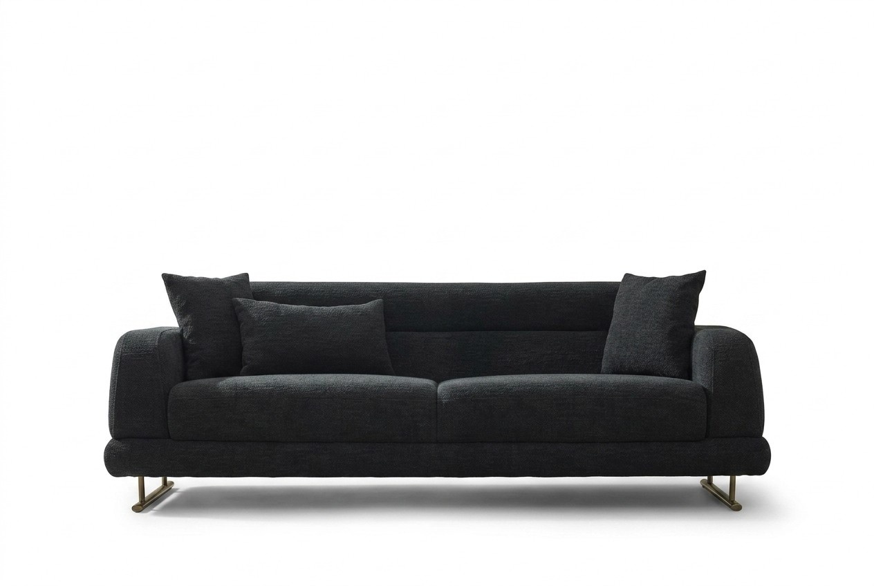 Couch three-seater sofa lounge luxury 3-seater design couches upholstered sofas black