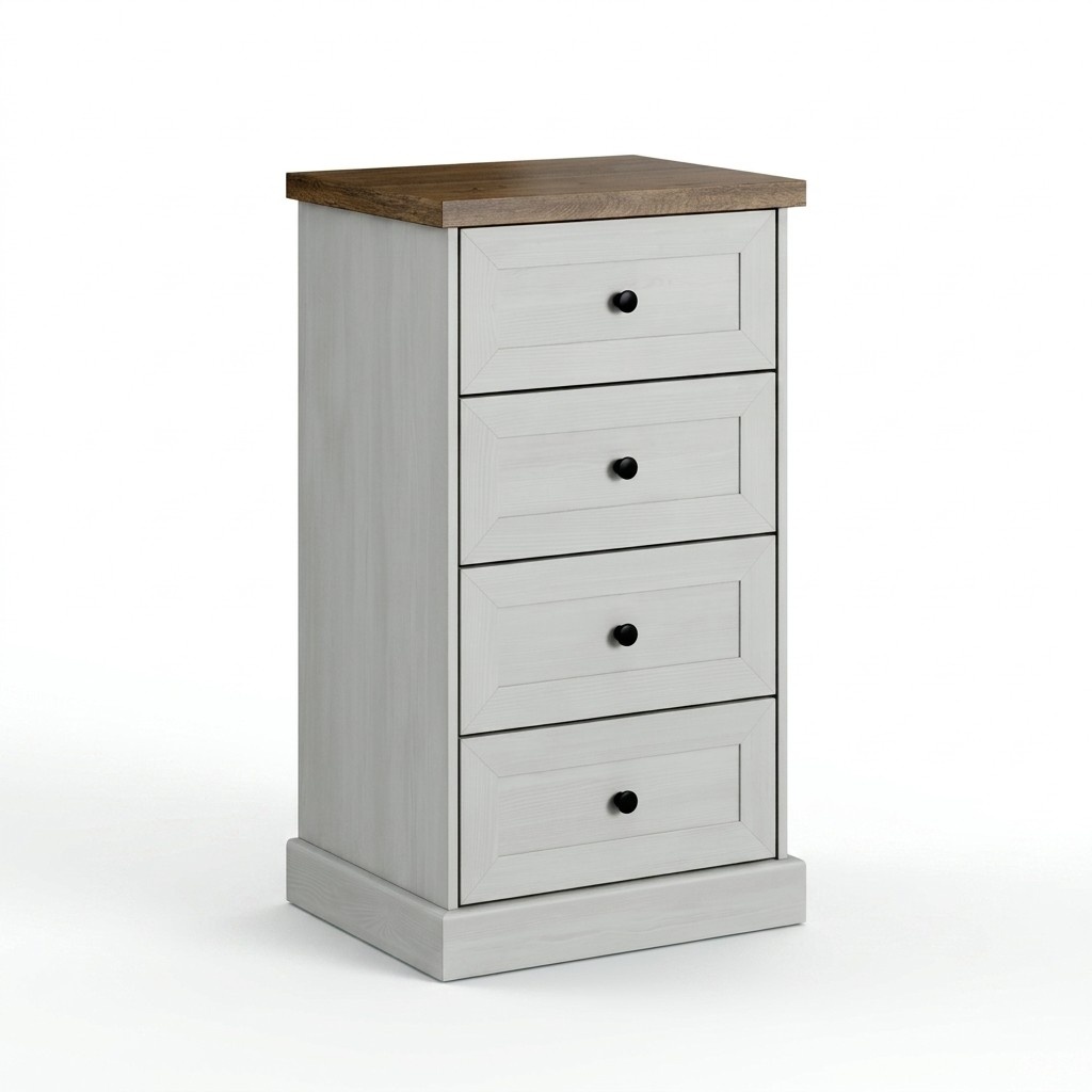 Country Style Furniture High Chest of Drawers Cabinet Designer Cupboards White Sideboard