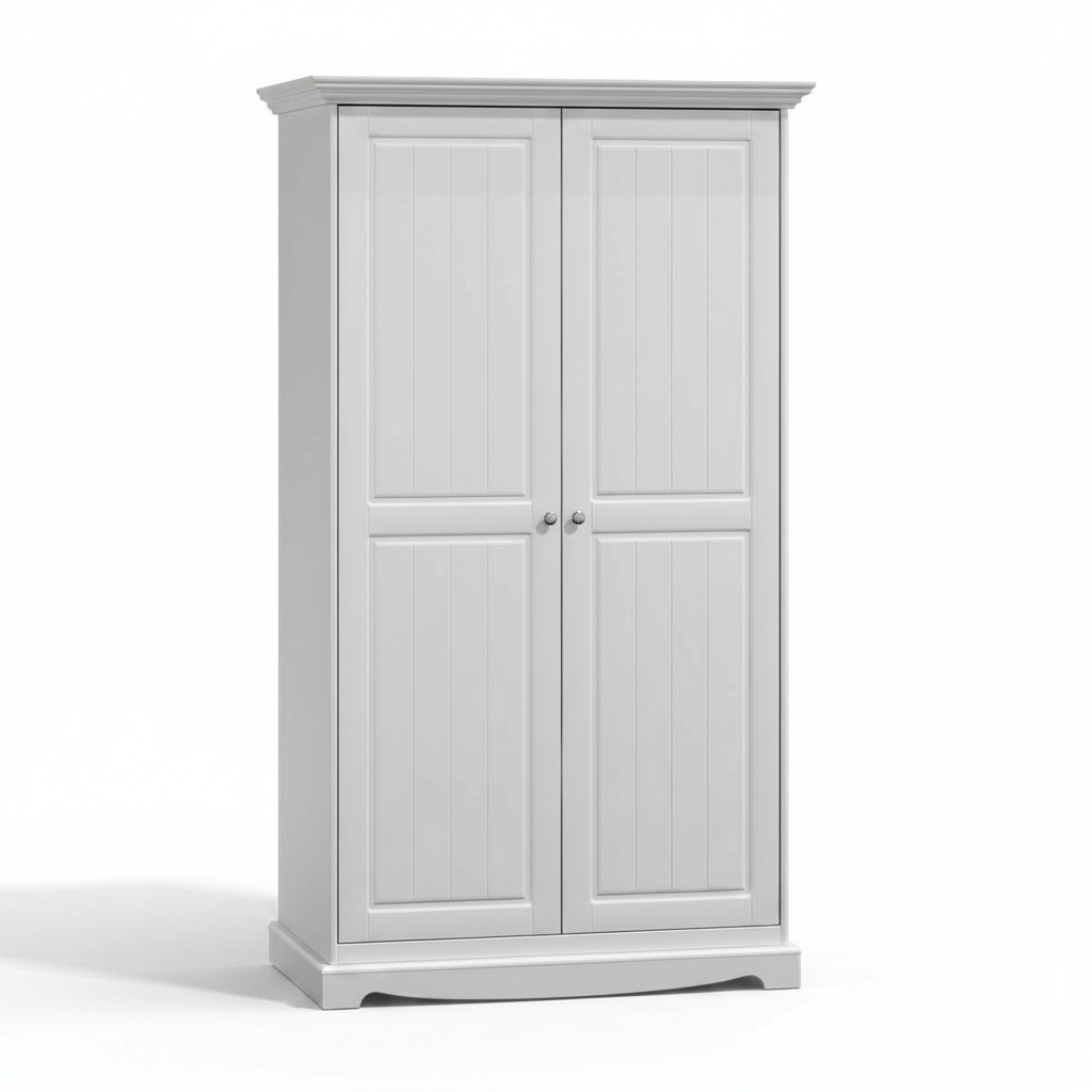 Country House Wardrobe Cupboard Multipurpose Wardrobe Wood Cupboards White
