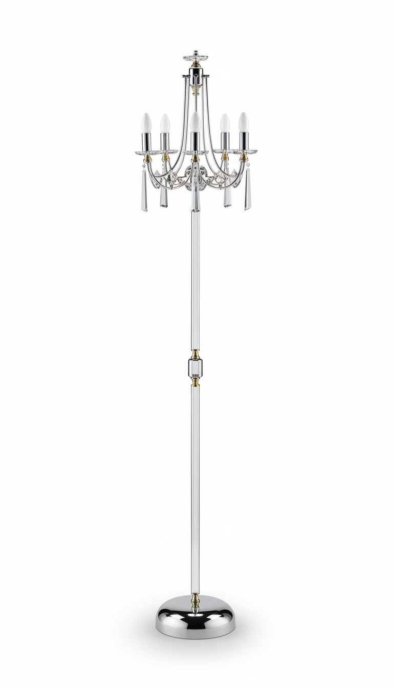 Crystal floor lamp floor lamp stand luxury lights lamps lamp silver