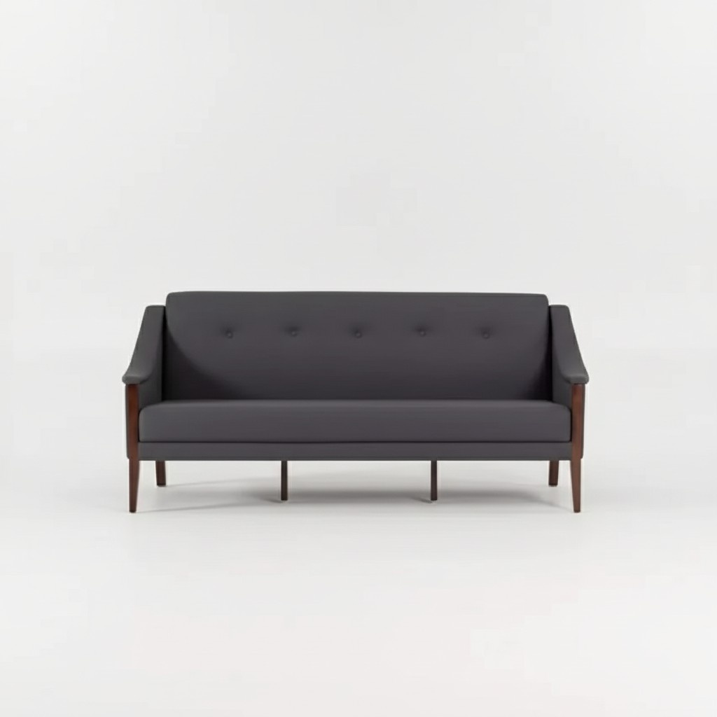 Dark grey designer sofa three-seater couch upholstered furniture office furniture