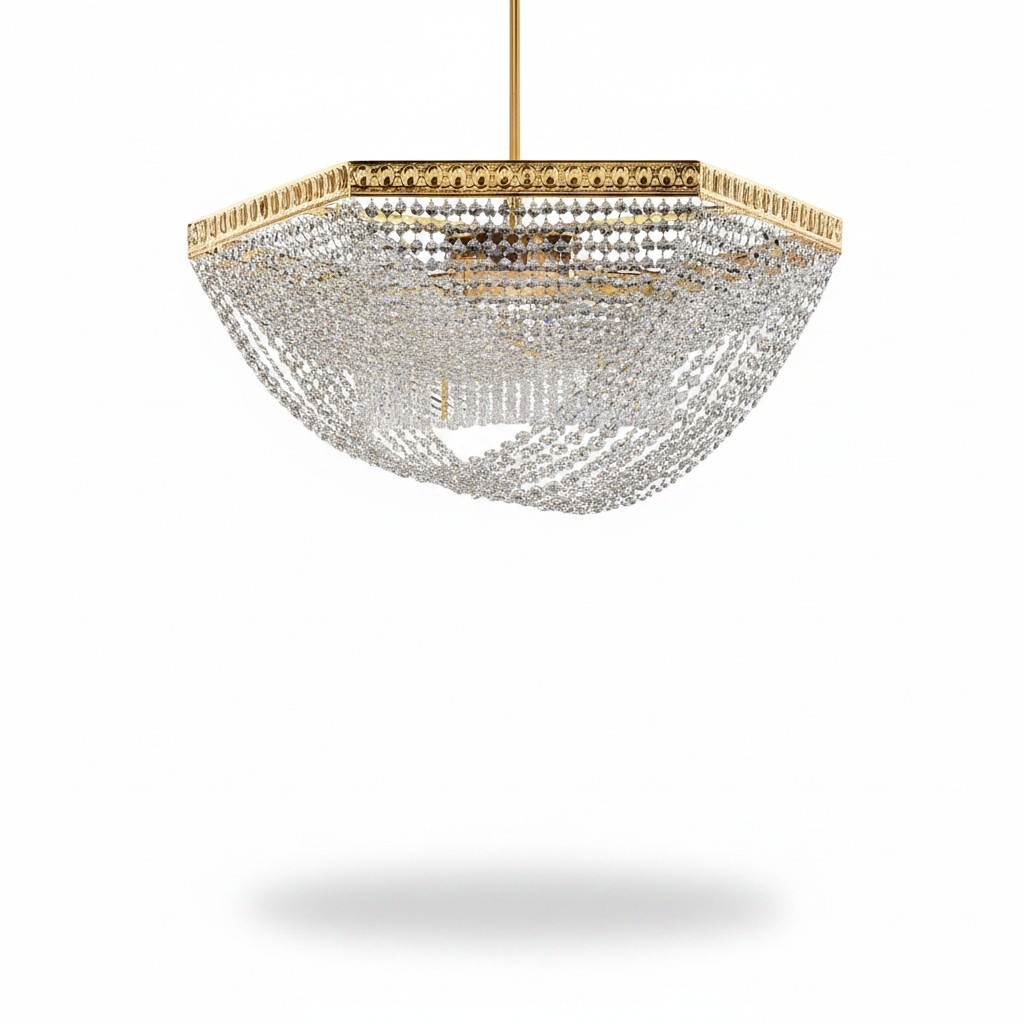 Chandelier Luxury Gold Chandelier Ceiling Lamp Crystal Art