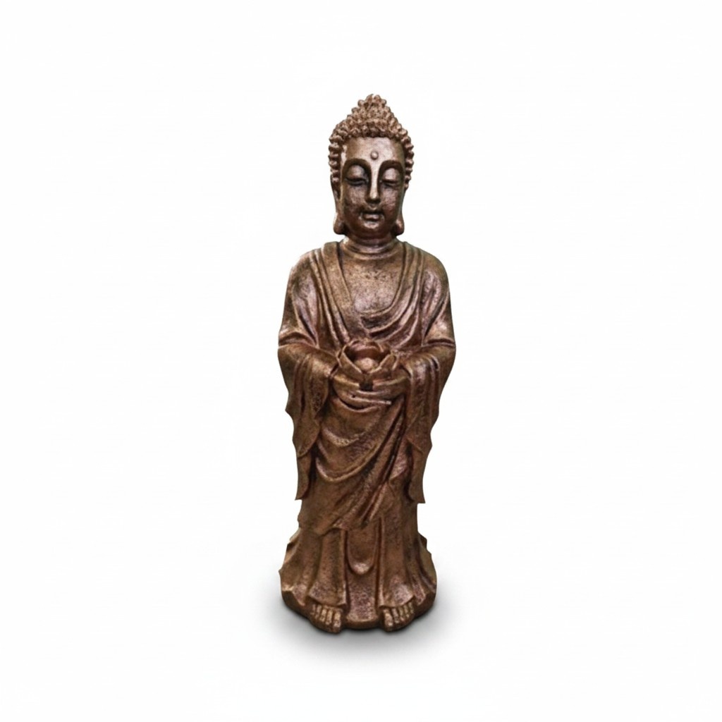 Buddha with a vessel figure decorative sculpture 60 cm height (B82)
