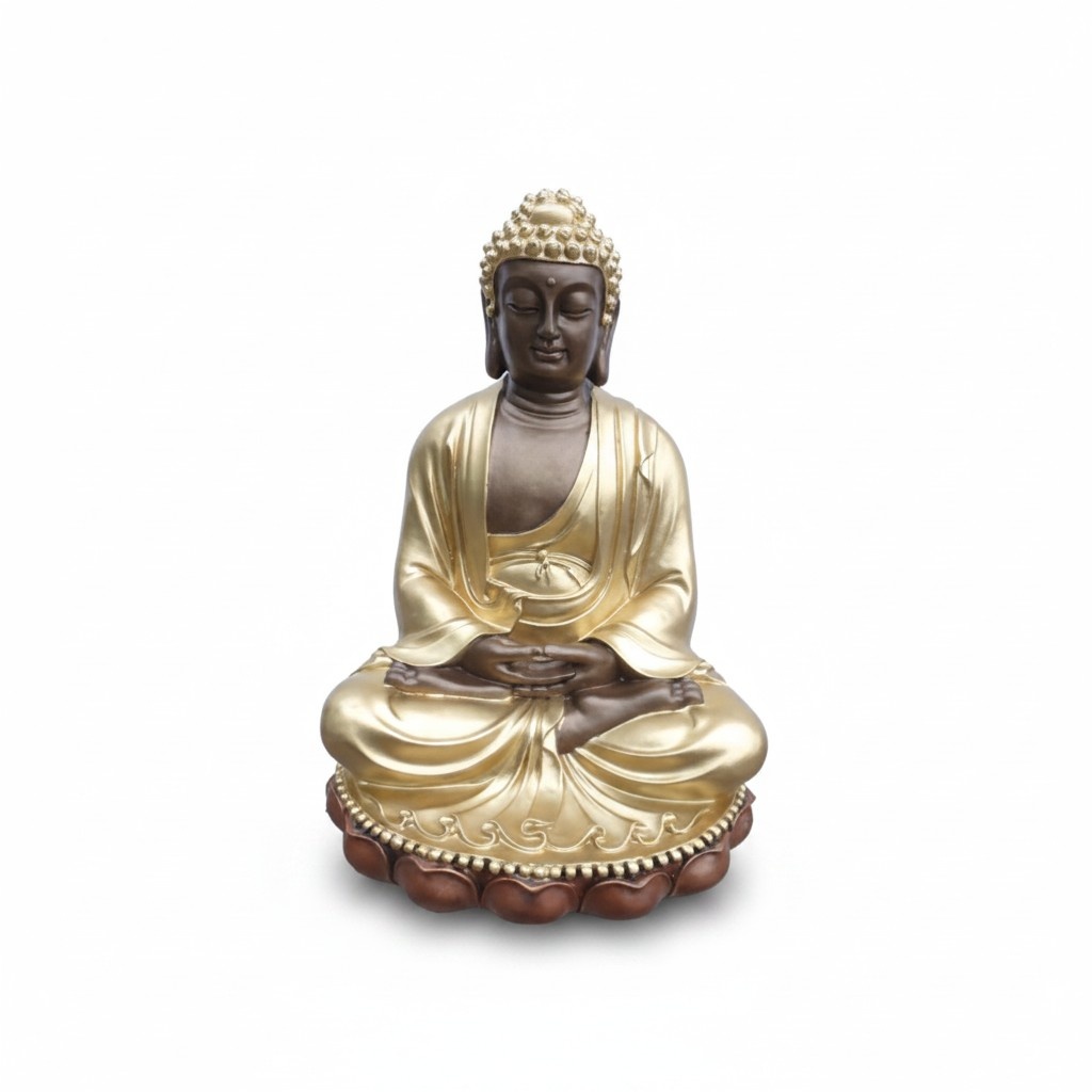 Golden Buddha figure decoration statue sculpture 62 cm height (B53)