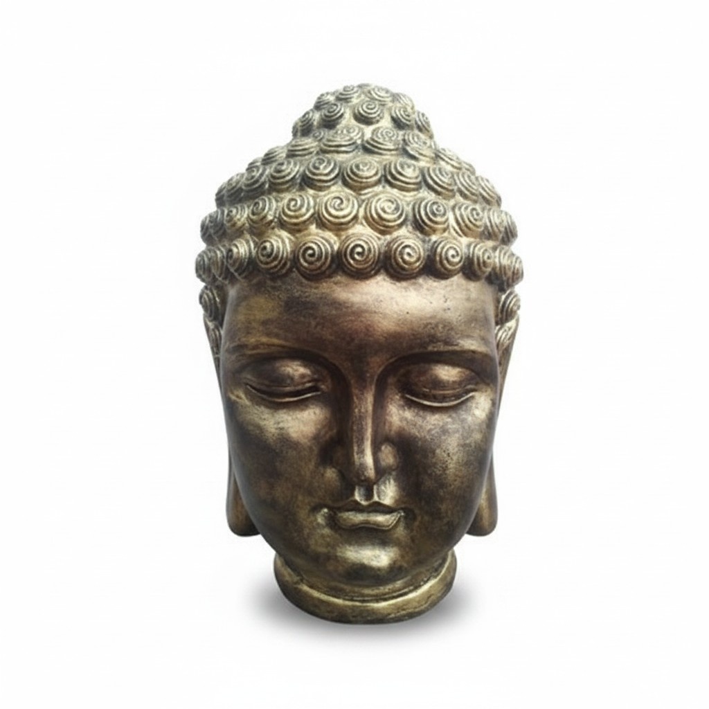 Decorative sculpture designed as a head of Buddha figure statue 48 cm height (B59)